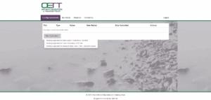 Screenshot of OETT funding application website dashboard showing actions